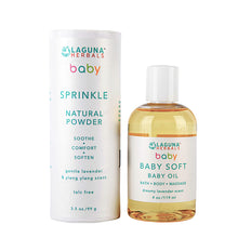 Load image into Gallery viewer, Organic Baby Oil and (talc free) Baby Powder Set
